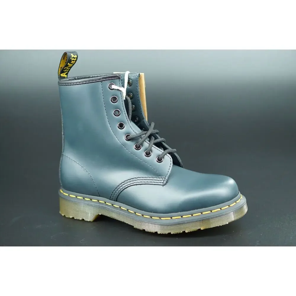 Doc Martens 1460 combat ankle boots size 5M 6W 37 EU laces Blue biker military